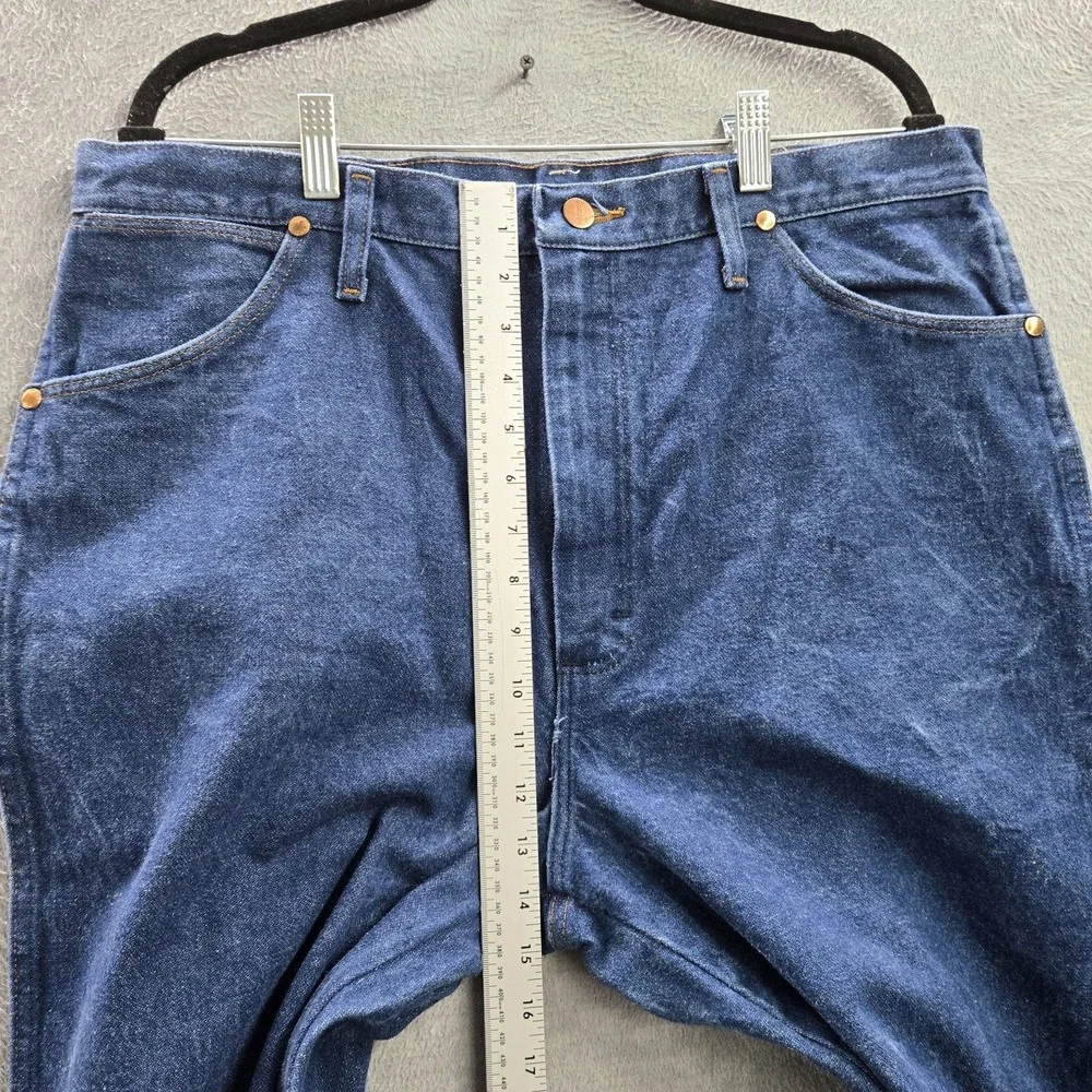 Wrangler‎ Men Jeans 38X36 Blue Denim 13MWZ Cowboy Cut Original Fit Button Rivet